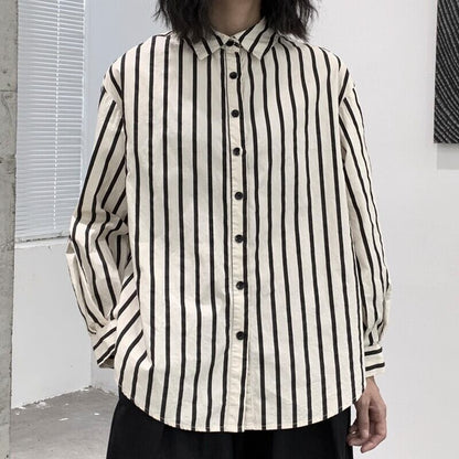 Stripe Retro Collared Shirt【TR3109】