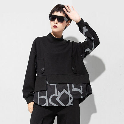 〈Unisex〉Docking Long Sleeve Sweat Shirt【TR1263】