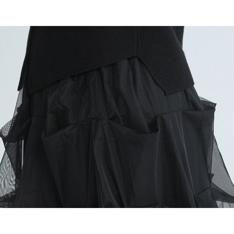Asymmetry Tulle Skirt【TR3162】