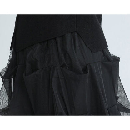 Asymmetry Tulle Skirt【TR3162】
