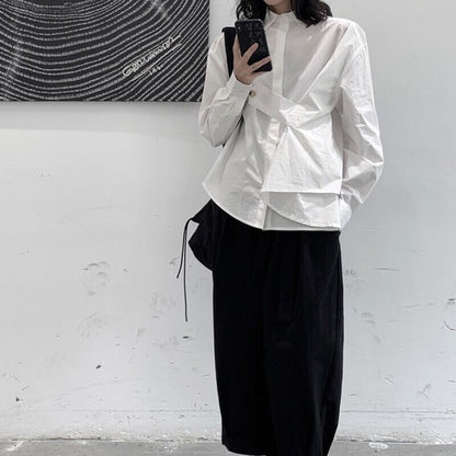 Loose Button Collared Shirt【TR3122】