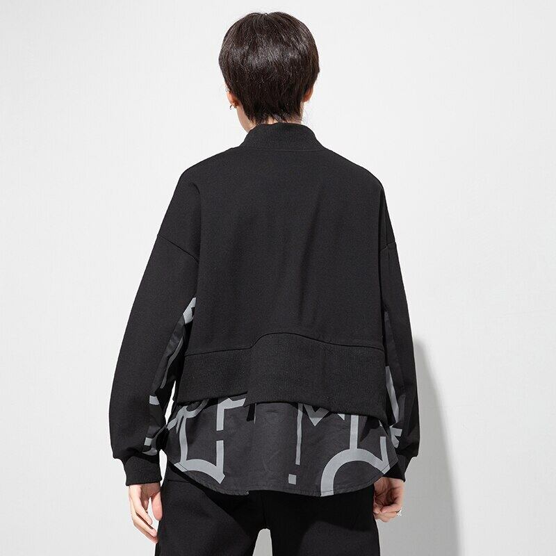 〈Unisex〉Docking Long Sleeve Sweat Shirt【TR1263】