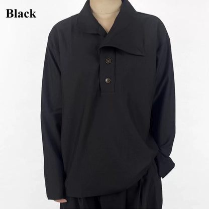 Convertible High-Collar Collared Shirt【TR3358】