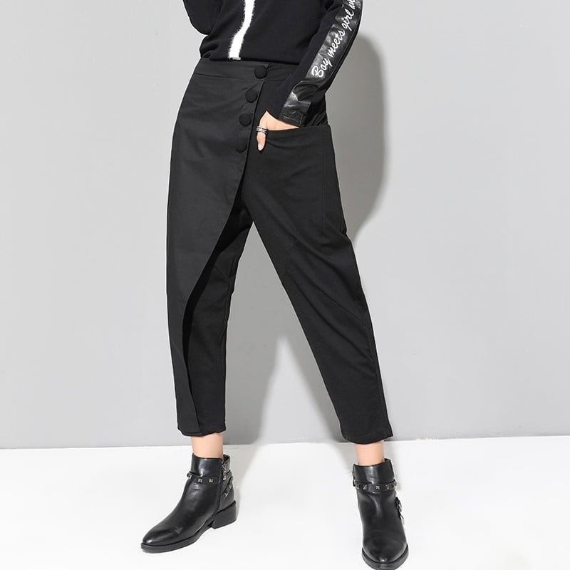 〈Unisex〉Casual Irregular Cropped Pants【TR1371】