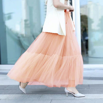 Tulle Chiffon Tiered Skirt【TR1373】