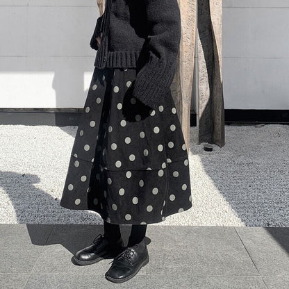 Tiered Corduroy Skirt【TR3152】