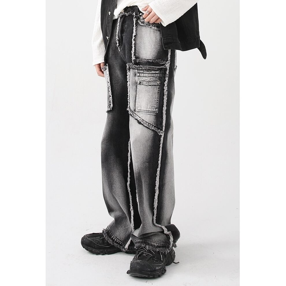 Faded Vintage Denim Pants【TR0483】