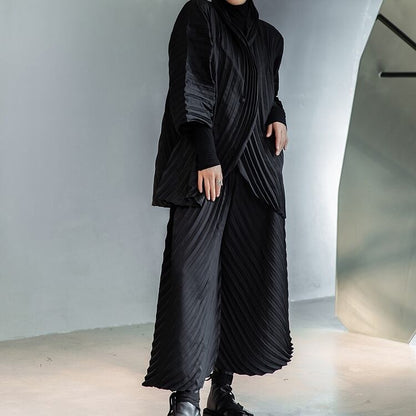 〈Unisex〉 Pleats Tops Wide-pants Set-up【TR1353】