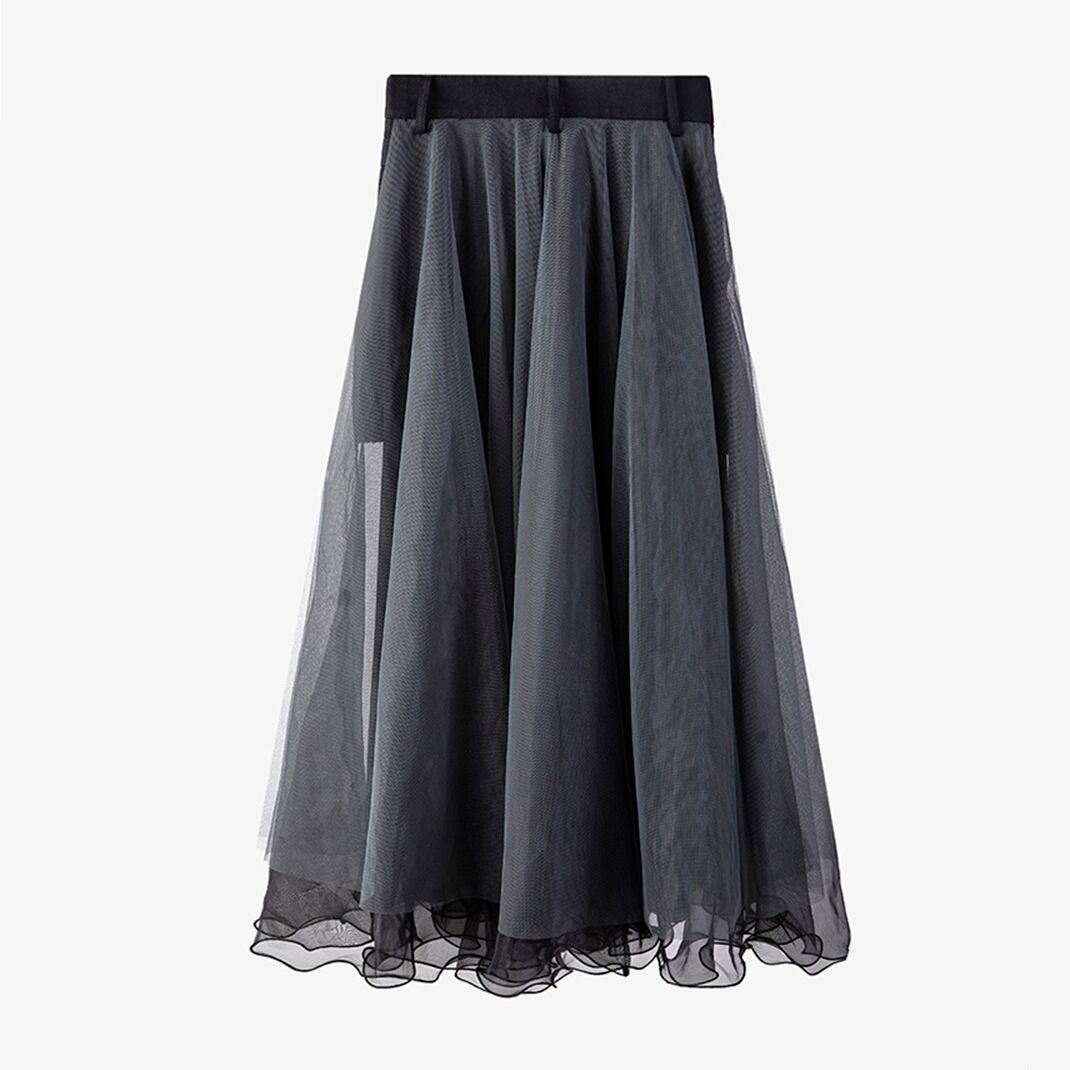 Mesh Tulle Belt Skirt【TR1308】