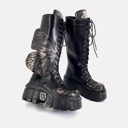 Metallic Butterfly Boots【TR3386】