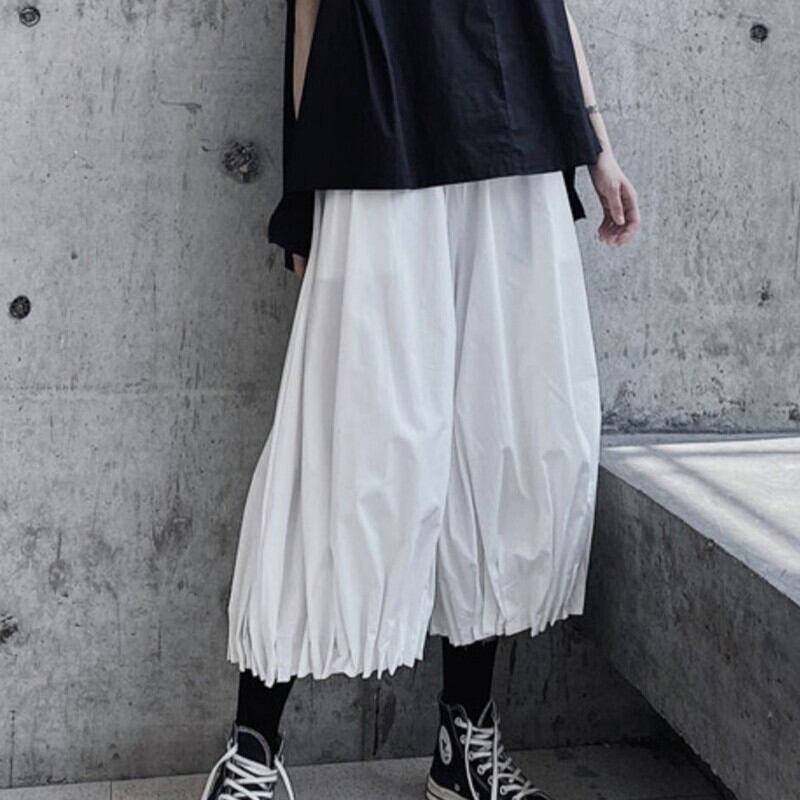 Cropped Pleats Wide Pants【TR3225】