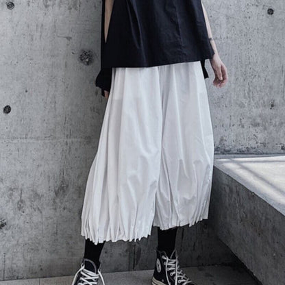 Cropped Pleats Wide Pants【TR3225】