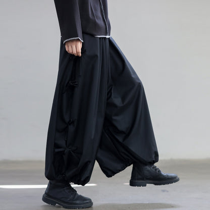Side Ribbon Wide Jogger Pants【TR3277】