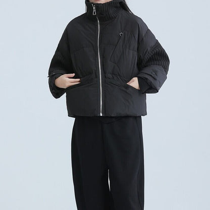 High-Neck Zip Knit Jacket【TR3259】