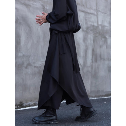 Asymmetrical Long Skirt Pants【TR3305】