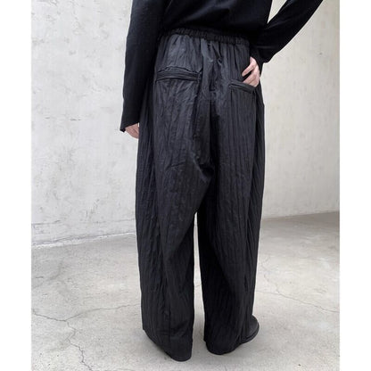 Embossed Pleats Loose Pants【TR3192】