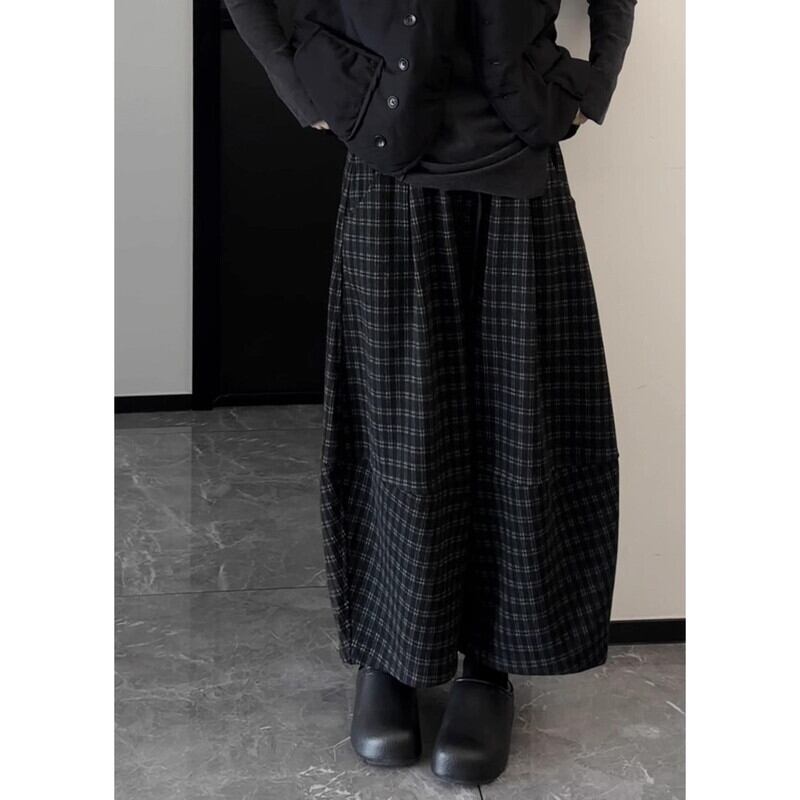 Barrel Plaid Pants【TR3191】