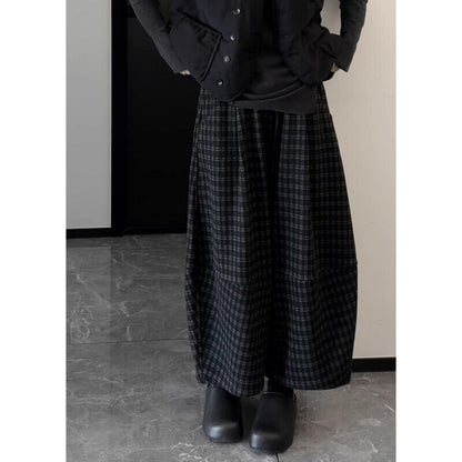 Barrel Plaid Pants【TR3191】