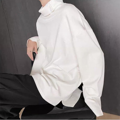Button High-Neck T-shirt【TR3329】