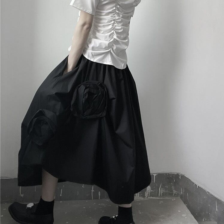 Rose Three-dimensional Volume Skirt【TR1458】