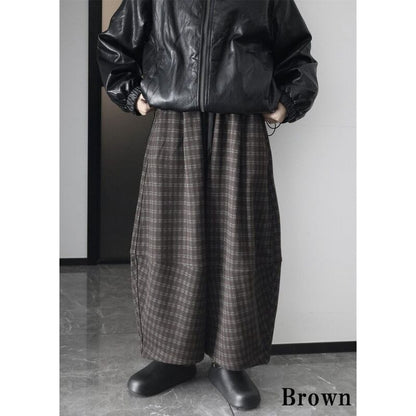 Barrel Plaid Pants【TR3191】