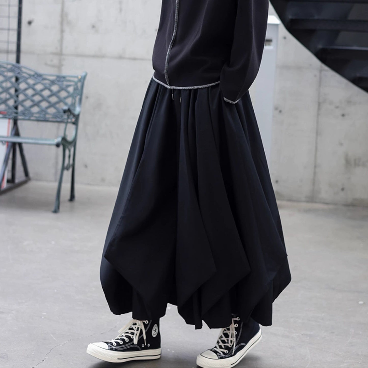 Irregular Hem Balloon Pants【TR3283】
