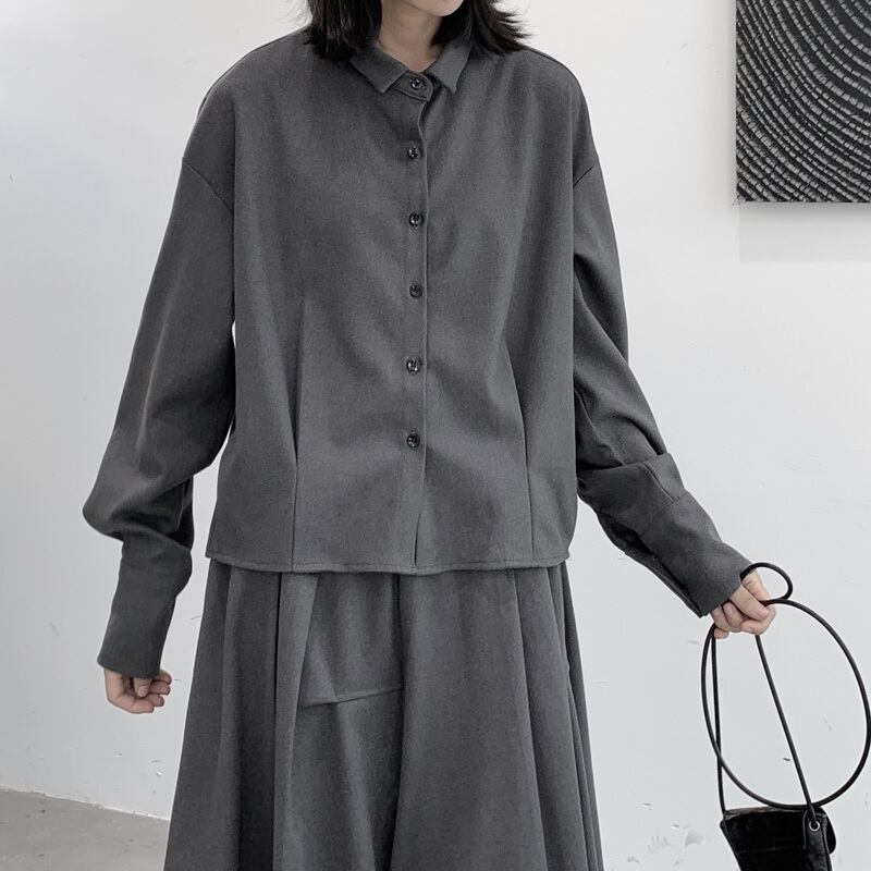 Tac Balloon-Sleeve Collared Shirt【TR3105】