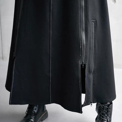 Long Nichi Fastener Skirt【TR1433】