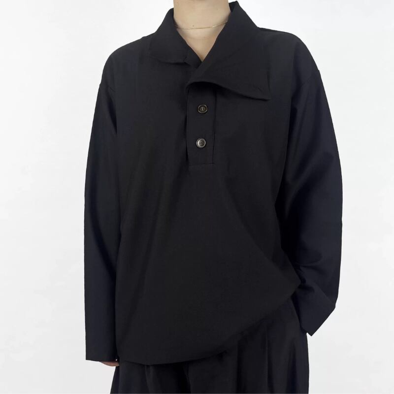 Convertible High-Collar Collared Shirt【TR3358】
