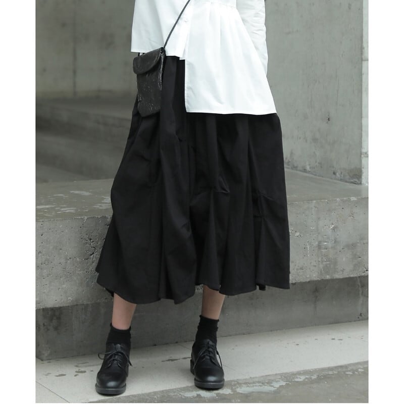 Asymmetry Gather Flare Skirt【TR3168】