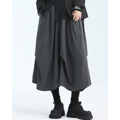 Asymmety Drape Retro Skirt【TR3177】