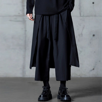 Layered-look Ankle Wide Pants【TR3318】