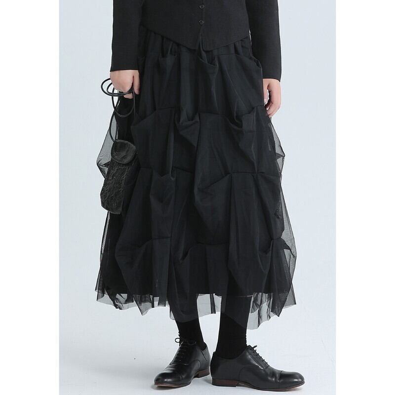 Asymmetry Tulle Skirt【TR3162】