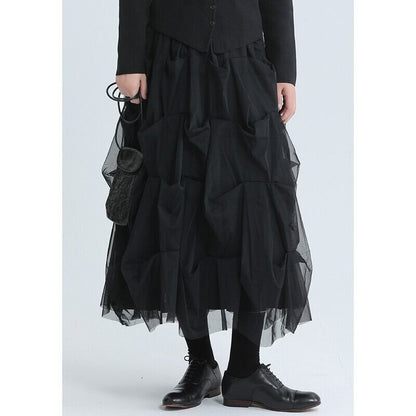 Asymmetry Tulle Skirt【TR3162】