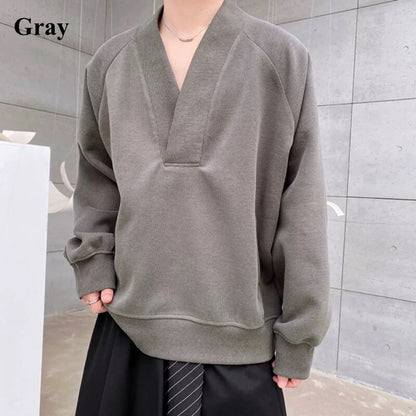 Deep V Raglan Long T-shirt【TR3352】
