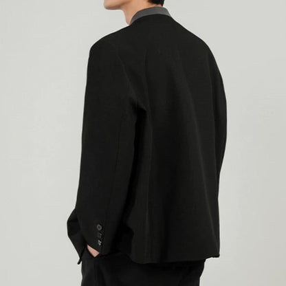 Contrast Collar Tailored Jacket【TR3330】