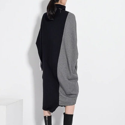 Turtleneck All-in-one Dress【TR1147】