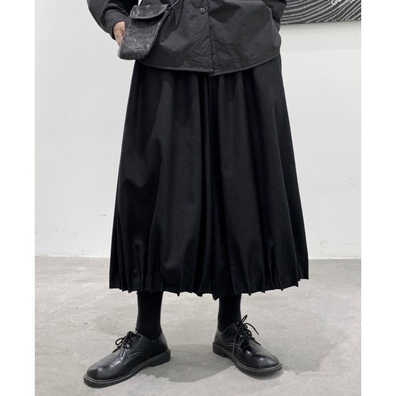 Cropped Pleats Wide Pants【TR3206】