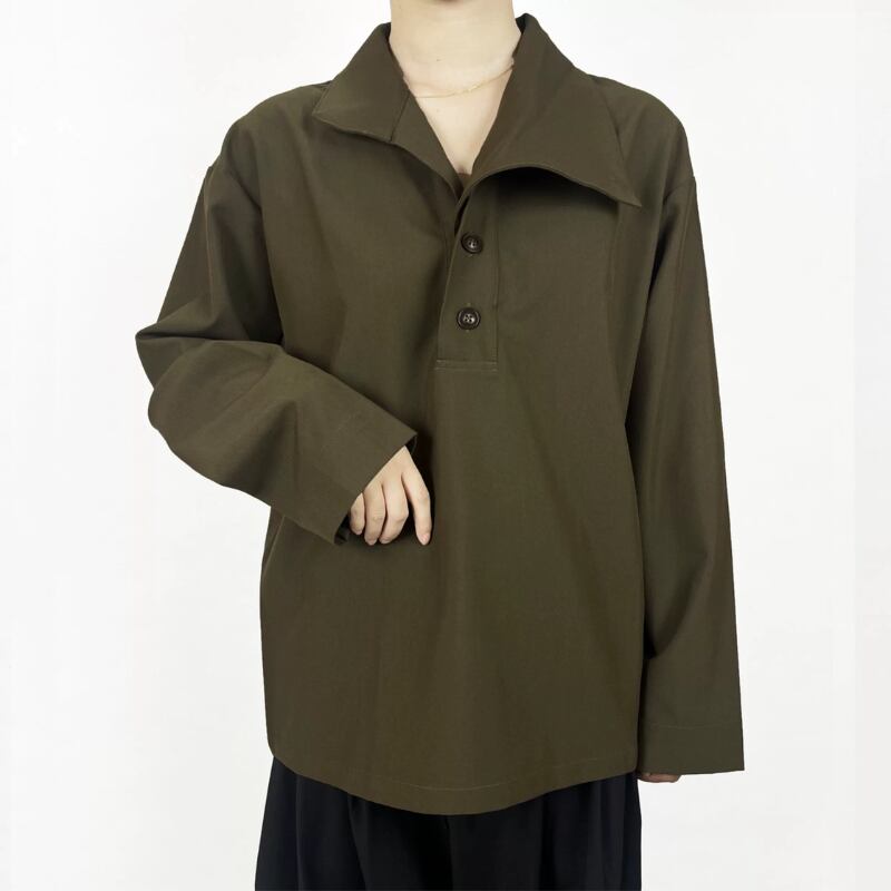 Convertible High-Collar Collared Shirt【TR3358】