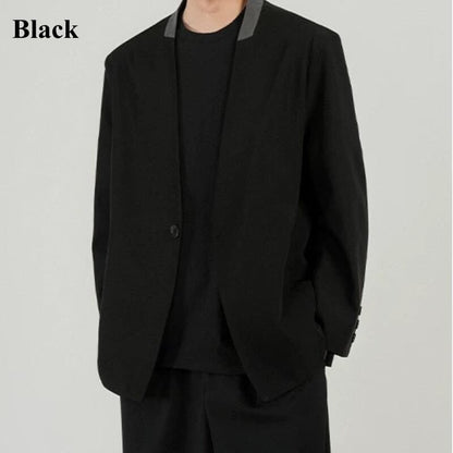 Contrast Collar Tailored Jacket【TR3330】