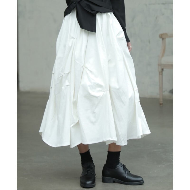 Asymmetry Gather Flare Skirt【TR3168】