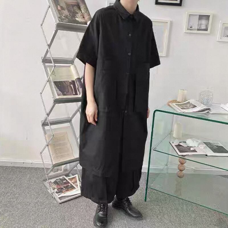 Oversized Collared Long Shirt【TR3334】