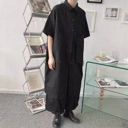 Oversized Collared Long Shirt【TR3334】