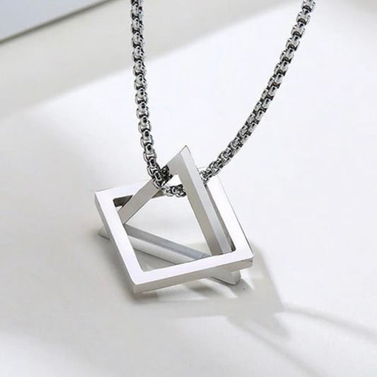 Stainless geometric necklace【TR2772】