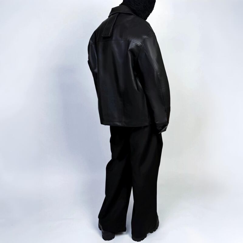 Sleek Quilted Liner Leather Jacket【TR3364】