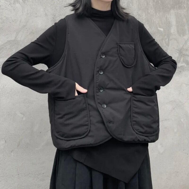 Asymmetry Curve Vest【TR3234】