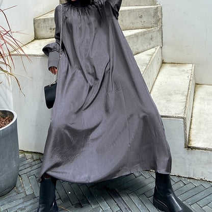 Shadow High-neck All-in-one Dress【TR0474】