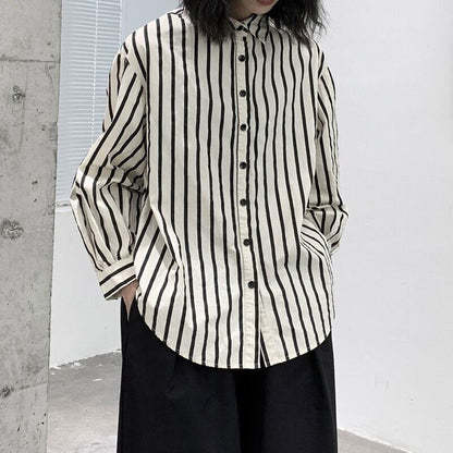 Stripe Retro Collared Shirt【TR3109】