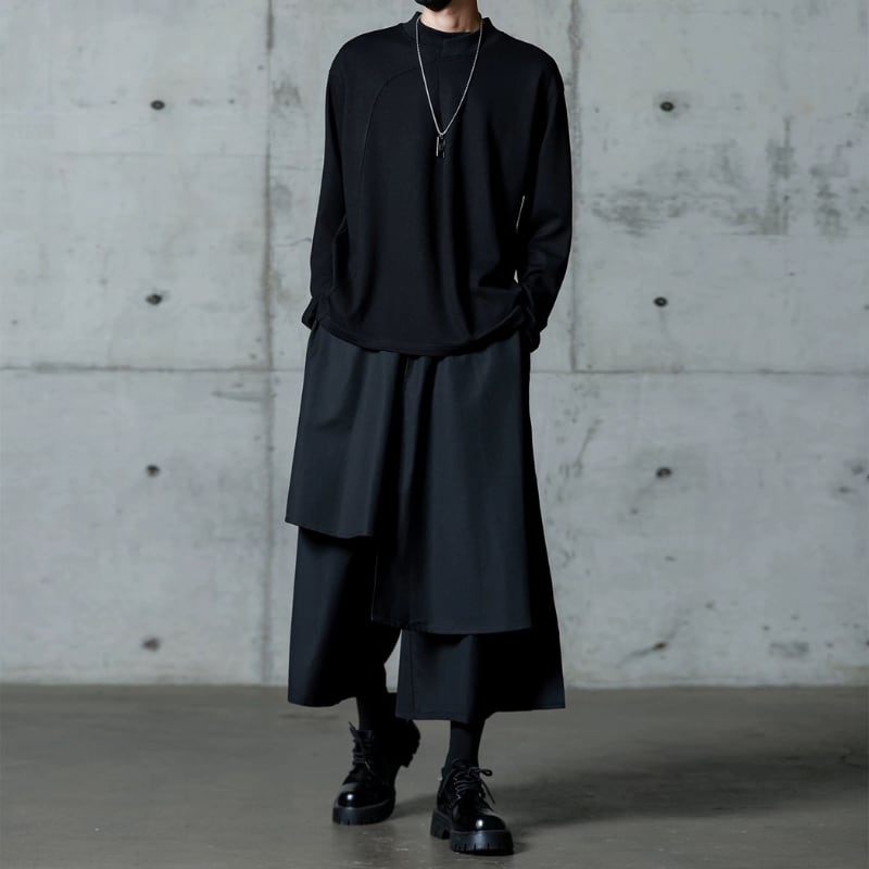 Curved Panel Long-sleeve T-shirt【TR3331】