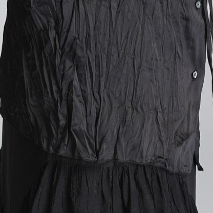 Crinkle Oversize Collared Shirt【TR3125】